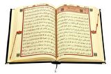 İsme Özel Pleksi Desenli Kadife Kaplı Keseli Tesbihli Hediyelik Orta Arapça Kuranı Kerim Siyah