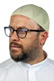 Berra Çelik Örme Dantel Namaz Takkesi F.Yeşili 1 Adet