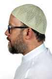 Berra Çelik Örme Dantel Namaz Takkesi F.Yeşili 1 Adet