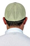 Berra Çelik Örme Dantel Namaz Takkesi F.Yeşili 1 Adet