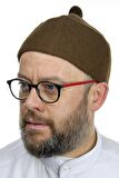 Keçe Yün Takke - Kahverengi