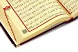 Kadife Keseli Hediyelik Orta Boy Arapça Kuranı Kerim Kırmızı