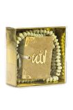 Kadife Kaplı Mini Kuran Kutulu - Tesbihli - Gold