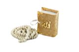 Kadife Kaplı Mini Kuran Kutulu - Tesbihli - Gold