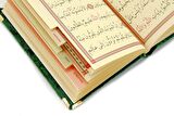 Cep Boy Kadife Yasin Kitabı - Seccade - Tesbih ve Şeffaf Kutulu Mevlid Hediyeliği - Yeşil