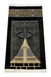 Kabe Desenli Ultra Plus Siyah Şönil Seccade 7