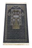 Kabe Desenli Ultra Plus Siyah Şönil Seccade 17