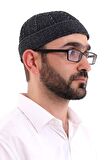 Kışlık Kadife Takke Katlamalı Desenli -  Füme