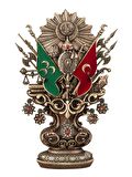 Osmanlı Boytu (Orta Boy) Osmanlı Devlet Arması Antik Sarı