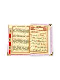 10 Adet Kadife Kaplı Yasin Kitabı - Çanta Boy - Tesbihli - Şeffaf Kutulu - Pembe - Hediyelik Yasin Seti