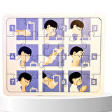 İslamı Öğreniyorum - Abdest Öğreten Yapboz - Ahşap Puzzle - Erkek Çocuk Yapboz - 3 Yaş ve Üzeri Eğitime Yardımcı Oyuncak