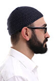 Lacivert Orlon Kışlık Namaz Takkesi Baklava Desenli Takke