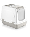 Orta Boy Çekmeceli Kapalı Kedi Tualeti Kürek Hediyeli 47 x 23,5 x 55cm