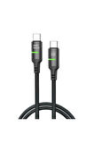 60 watt hızlı şarj type c süper kablosu 1m type-c To type-c İp örgü For İphone 15-16-Pro max+Samsung