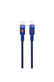 30w iphone adaptör uyumlu şarj kablosu 1 Metre Type-C To Lightning Şarj ve Data Kablosu (Mavi renk)