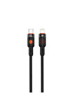 30w iphone adaptör uyumlu şarj kablosu 1 Metre Type-C To Lightning Şarj ve Data Kablosu (Siyah renk)