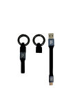 ÇOK kısa 3A. Anahtarlık hızlı şarj USB kablosu 20 Cm USB-C To Type-C Şarj Kablo Veri ve Data Kablosu
