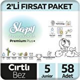 Sleepy Bio Natural 2'li Fırsat Paketi Bebek Bezi 5 Numara Junior 58 Adet