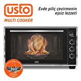 Usto 2115 Airfry Özellikli 50lt Multi Cooker Midi Fırın Siyah
