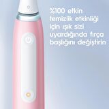 Oral-B iO 3 Pembe Elektrikli Diş Fırçası, 1 Diş Fırçası Başlığı, Braun Tasarımı