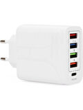 Quick Charge 48W 4 USB + 18W Pd Çoklu Şarj Başlığı Type C Girişli Hızlı Şarj Adaptörü A501-1