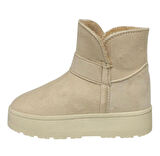 GLIESE Kadın Platform Kalın Taban Günlük İçi Kürklü Ayağı Üşütmez Bot & Bootie 36-40