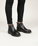 Taşpınar %100 Hakiki Deri Erkek Günlük Kışlık Kauçuk Kaymaz Taban Rahat Klasik Fermuarlı Bot 40-44