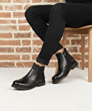 Taşpınar %100 Hakiki Deri Erkek Günlük Kışlık Kauçuk Kaymaz Taban Rahat Klasik Fermuarlı Bot 40-44