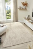 Seyran Petra 1086 Krem - Bej Düz Halı – 5 mm Polyester Jüt Taban Dokuma Halı | 2200 gr/m²