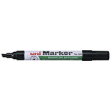 Uni Marker Kesik Uçlu Kalem Siyah Markör - 3 adet
