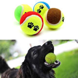 CELİK AVM®  3lü Renkli Desenli Tenis Topu Kedi Köpek Oyuncağı