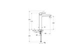 VitrA Root A4273336 Square Çanak Lavabo Bataryası, Mat Siyah