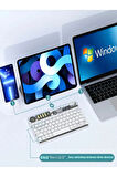 ZR612 Taşınabilir Ultra İnce Tablet Laptop Uyumlu RGB Işıklı Şeffaf Bluetooth Klavye