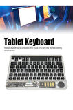 ZR612 Taşınabilir Ultra İnce iPad Tablet Laptop Uyumlu RGB Işıklı Şeffaf Bluetooth Klavye