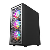 Vento VG18A 650W 80+ 4x120mm RGB Fan Temperli Cam USB 3.0 Mesh ATX Mid-Tower Gaming (Oyuncu) Kasa