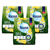 Rinso Limon ve Karbonat 4 kg Renkiler ve Beyazlar Toz Deterjan x 3 Adet