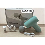 Masaj Tabancası Darbeli Titreşimli 4 Başlıklı Profesyonel Şarjlı Mini Masaj Aleti (4915)