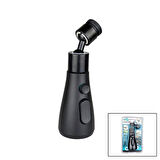 360 DERECE DÖNEBİLEN- 3 MOD  SİYAH YAĞMUR PÜSKÜRTME BORULU KUBAR MUSLUK UCU KTX-3289 (4915)