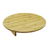 YUVARALAKMİNİ SOFRA MODEL=ÇAP:45CM - Y:8.5CMAYAKLI BAMBU AHŞAP KESİM PANOSU (4915)