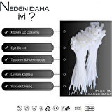 BEYAZ   3.6X150MM  PLASTİK CIRT KELEPÇE  100PCS (4915)