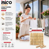 20PCS AHŞAP BAMBU MANDAL (4915)