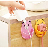 Ayıcık Desenli Çok Amaçlı 4 Lü Fiş Tutucu (4915)