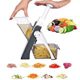 Çok Amaçlı Basmalı Sebze Dilimleyici Doğrayıcı Mandolin Brava Spring Slicer Kitchenmate (4915)