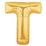 T Harf Folyo Balon Altın Renk  40 inç (4915)