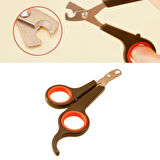 Küçük Çelik Uçlu Kedi Köpek Evcil Hayvan Tırnak Makası Pati Bakım Aleti Ergonomik Kaymaz Sap (4915)