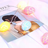 10&apos;lu Renkli Yumurta Şeklinde Dekoratif Dolama Led Aydınlatma (4915)