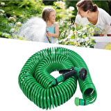 30 Metre Spiral Hortum + 4 Fonksiyonlu Özel Sulama Tabancası (4915)