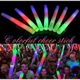Led Işıklı Rengarenk Sünger Parti Çubuk Işıklı Kauçuk Sopa 46 Cm (4915)