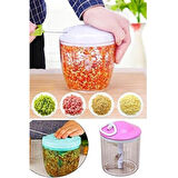 5 Bıçaklı Ipli El Rondosu Pratik Sebze Doğrayıcı (4915)