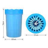 Silikon Jel Fırçalı Kedi Köpek Pati Ayak Yıkama Temizleme Kovası (Küçük) (4915)